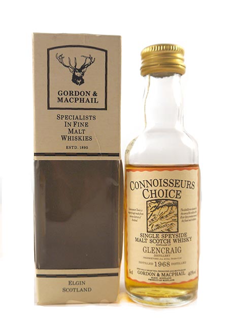 1968 Glencraig Distillery Malt Whisky Miniature (5cl) 1968 Connoisseurs Choice (Original box)