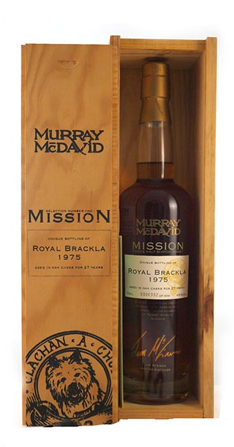 1975 Royal Brackla Single 27 year old Malt Scotch Whisky 1975 Murray McDavid Mission (Original box)
