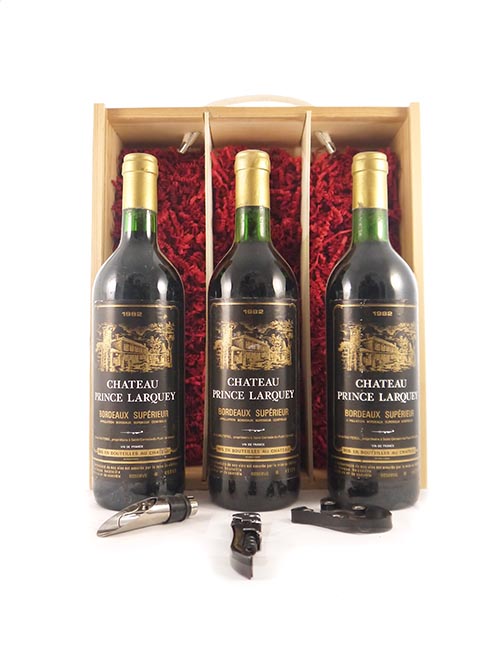 1982 Chateau Prince Larquey 1982 Bordeaux Superieur (Triple pack) (Red wine)