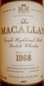 The Macallan 18 year old SIngle Highland Malt Whisky 1968