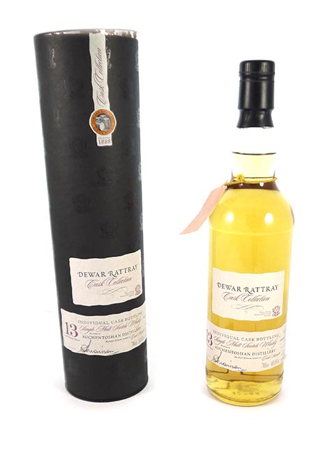 1990 Auchentoshan 13 year old Single Malt Scotch Whisky 1990 Dewar Rattray Cask Collection Original Box