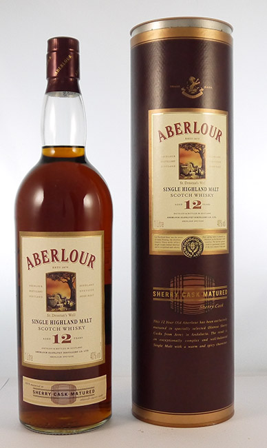 Aberlour 12 Year Old Sherry Cask Speyside Single Malt Scotch Whisky (1 Litre)