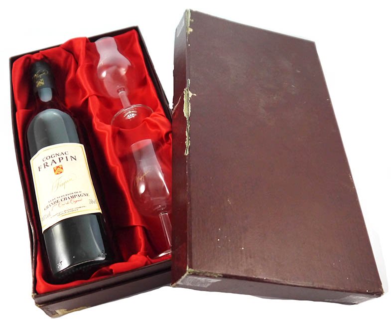 1970's Frappin Very Superior Old Grand Champagne Cognac 1970's Gift Set