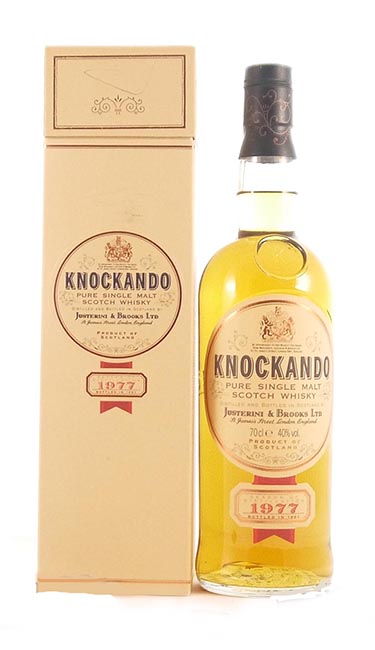 1977 Knockando 14 year old Speyside Single Malt Scotch Whisky 1977 (Original box)