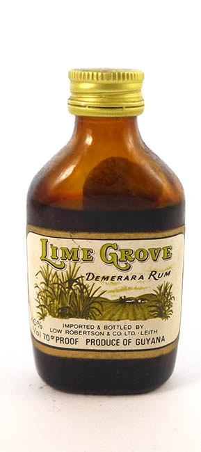 (1970's) Lime Grove Demerara Jamaica Rum  [MINIATURE - 5cls] (Rum)