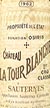 1962 Chateau La Tour Blanche 1962 Sauternes 1er Cru Classe (Dessert wine)