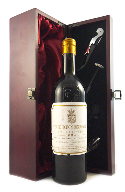 1954 Chateau Pichon Longueville, Lalande 1954 2eme Grand Cru Classe Pauillac (Red wine) (Near Perfect labels)