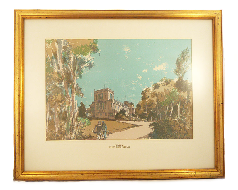 Chateau Ducru Beaucaillou by Charles Mozley (Framed Limited Edition lithograph)