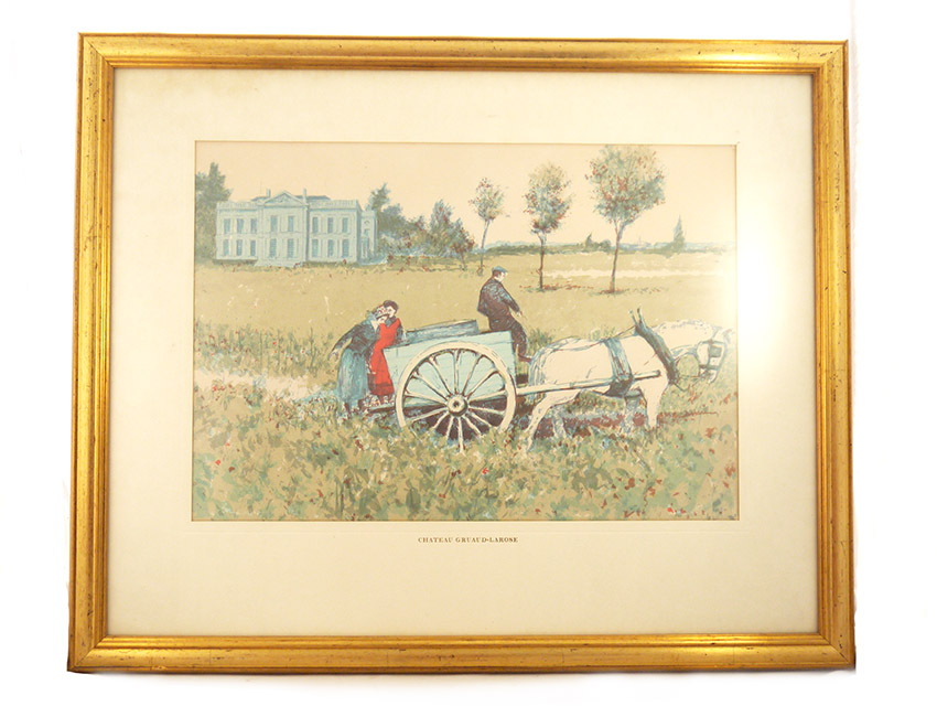 Chateau Gruaud Larose by Charles Mozley (Framed Limited Edition lithograph)