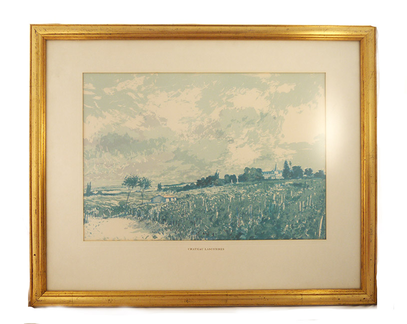 Chateau Lascombes by Charles Mozley (Framed Limited Edition lithograph)