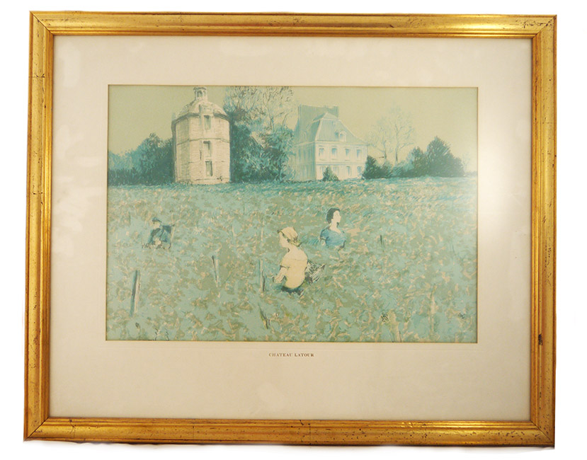 Chateau Latour by Charles Mozley (Framed Limited Edition lithograph)