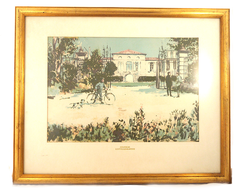 Chateau Leoville Barton by Charles Mozley (Framed Limited Edition lithograph)