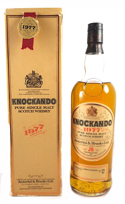1977 Knockando 14 year old Speyside Single Malt Scotch Whisky 1977 (Original box) 1 Litre