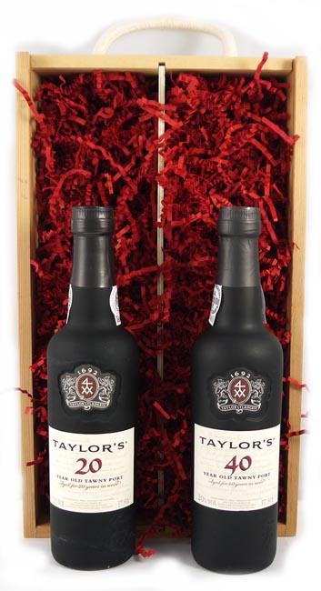 1964 Taylor Fladgate 60 years of Port (35cl X2) Wooden Box