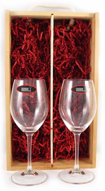 Two White Wine Riedel Crystal Glasses