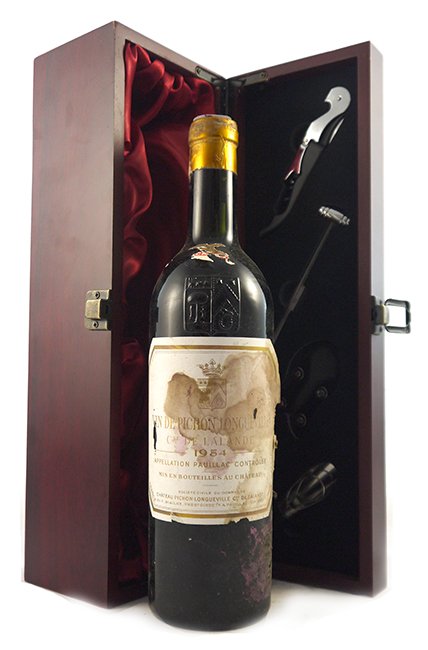 1954 Chateau Pichon Longueville, Lalande 1954 2eme Grand Cru Classe Pauillac (Red wine) (Bin soiled label/Top shoulder)