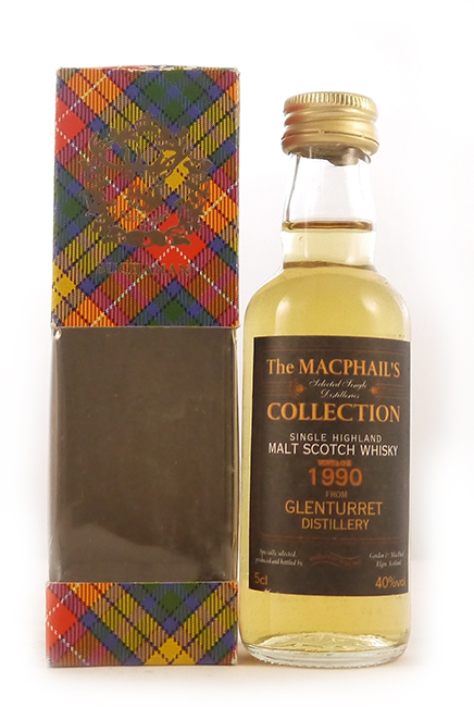 1990 Glenturret Distillery Malt Whisky Miniature (5cl) 1990 The Macphails Collection (Original box)