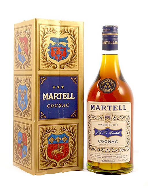 1970's Martell 3 Star Cognac (1970s) Original Presentation Box