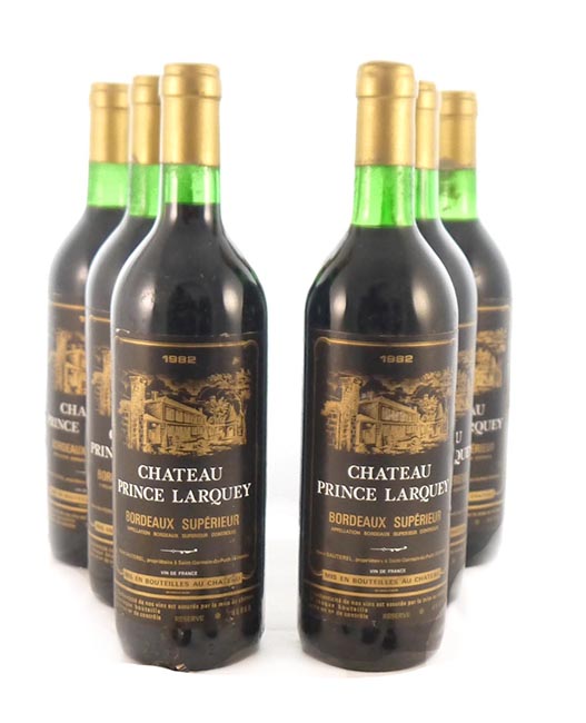 1982 Chateau Prince Larquey 1982 Bordeaux Superieur (Six pack) (Red wine)