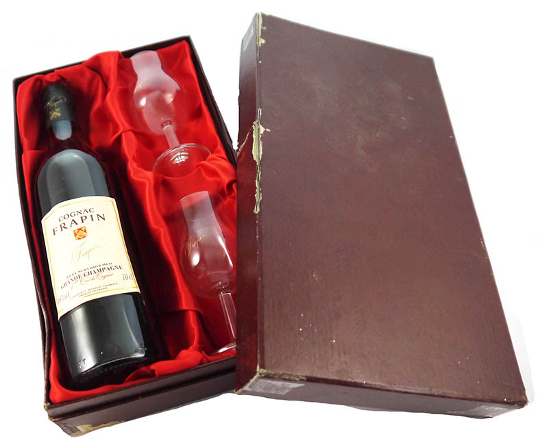 1970's Frappin Very Superior Old Grand Champagne Cognac 1970's Gift Set