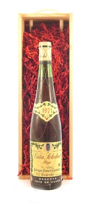 1971 Vina Soledad Rioja Reserva Tete de Cuvee 1971 Bodegas Franco-Espanolas (White wine)