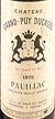 1975 Chateau Grand Puy Ducasse 1975 Pauillac Grand Cru Classe  (Red wine)