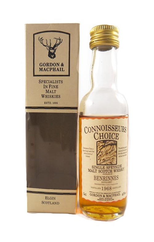 1968 Benrinnes Distillery Malt Whisky Miniature (5cl) 1968 Connoisseurs Choice (Original box)