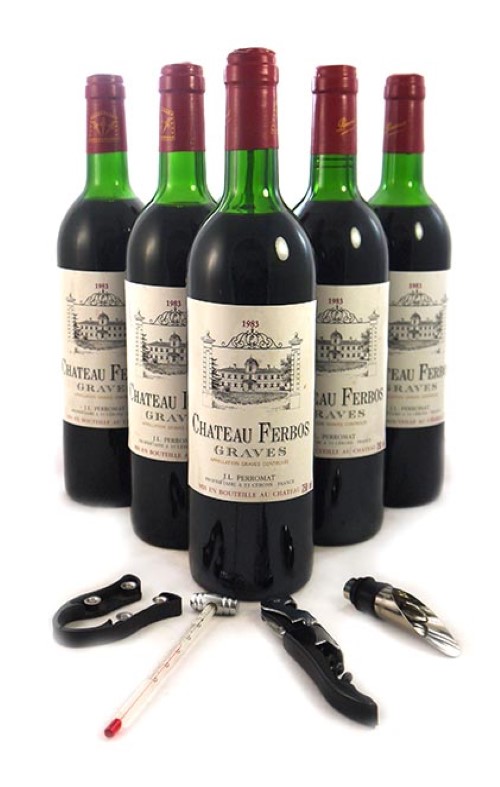 1983 Chateau Ferbos Six Pack 1983 Graves (Red wine)