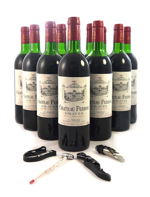 1983 Chateau Ferbos Twelve Pack 1983 Graves (Red wine)