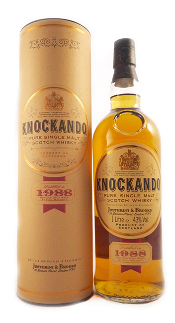 1988 Knockando 12 year old Speyside Single Malt Scotch Whisky 1988 (1 litre) (Original box)