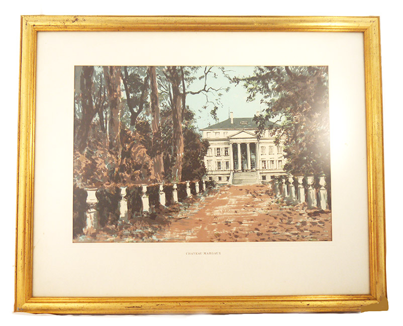 Chateau Margaux by Charles Mozley (Framed Limited Edition lithograph)