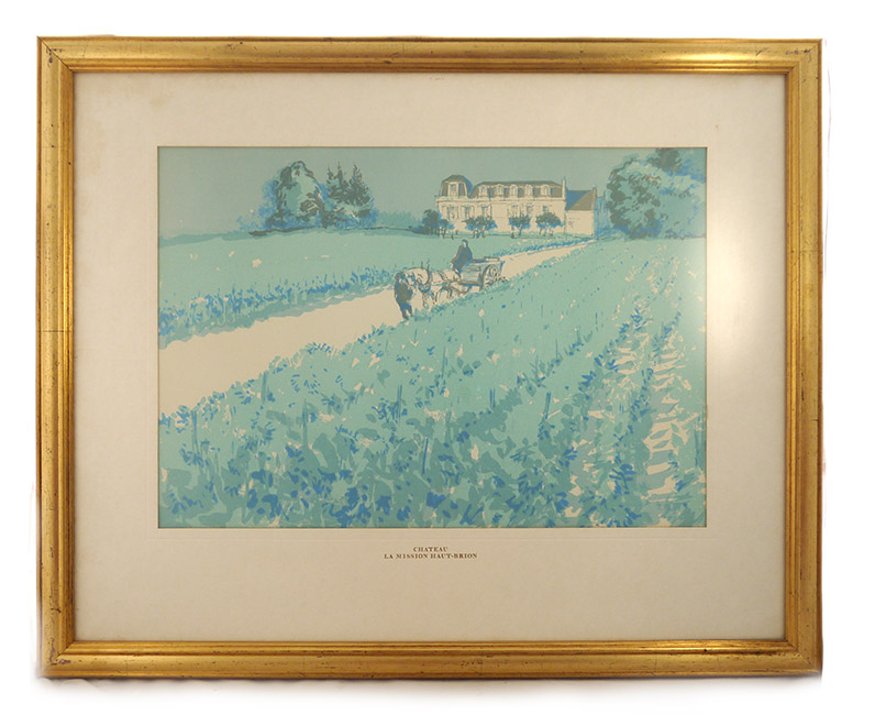 Chateau La Mission Haut-Brion by Charles Mozley (Framed Limited Edition lithograph)