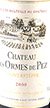 2000 Chateau Les Ormes de Pez 2000 Saint Estephe (Red wine)