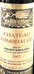 1967 Chateau Fombrauge 1967 Saint Emilion Grand Cru Classe (Red wine) Reserve du Chateau