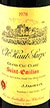1978 Chateau Vieux Sarpe 1978 Saint Emilion Grand Cru (Red wine)