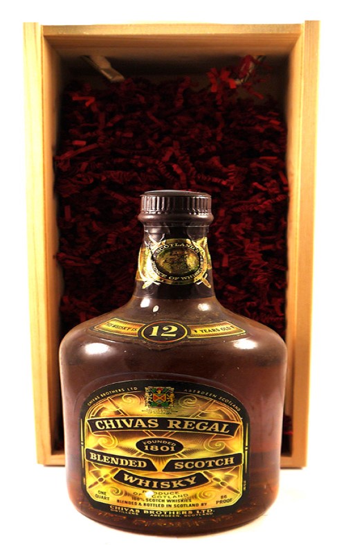 1980's Bottling Chivas Regal 12 Years Old Blended Malt Whisky 1.14 Litres (USA Bottling)