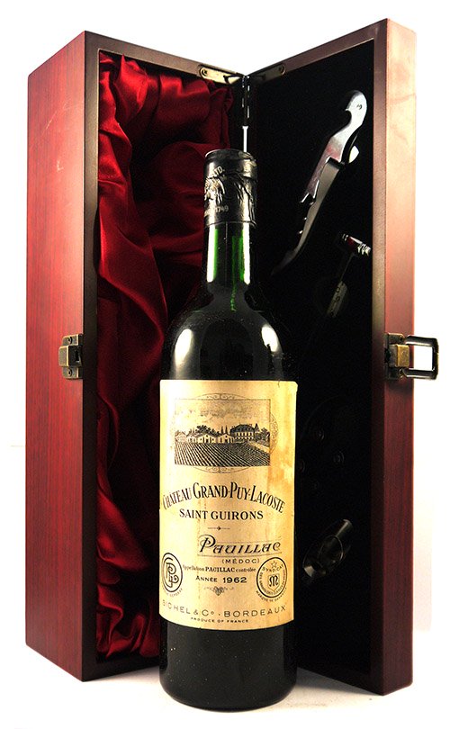1962 Chateau Grand Puy Lacoste 1962 Pauillac Grand Cru Classe (Red wine)