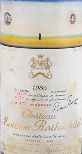 1983 Chateau Mouton Rothschild 1983 1er Cru Grand Classe Pauillac (Red wine)